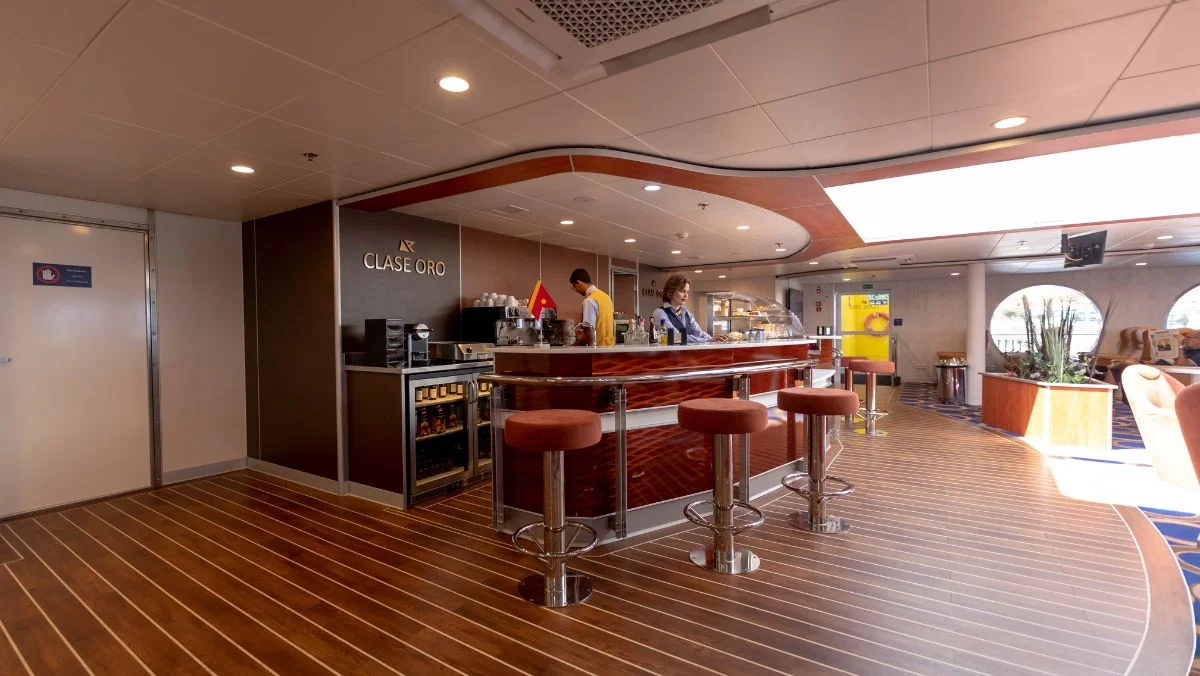 Clase Oro cafeteria on the Betancuria Express ferry