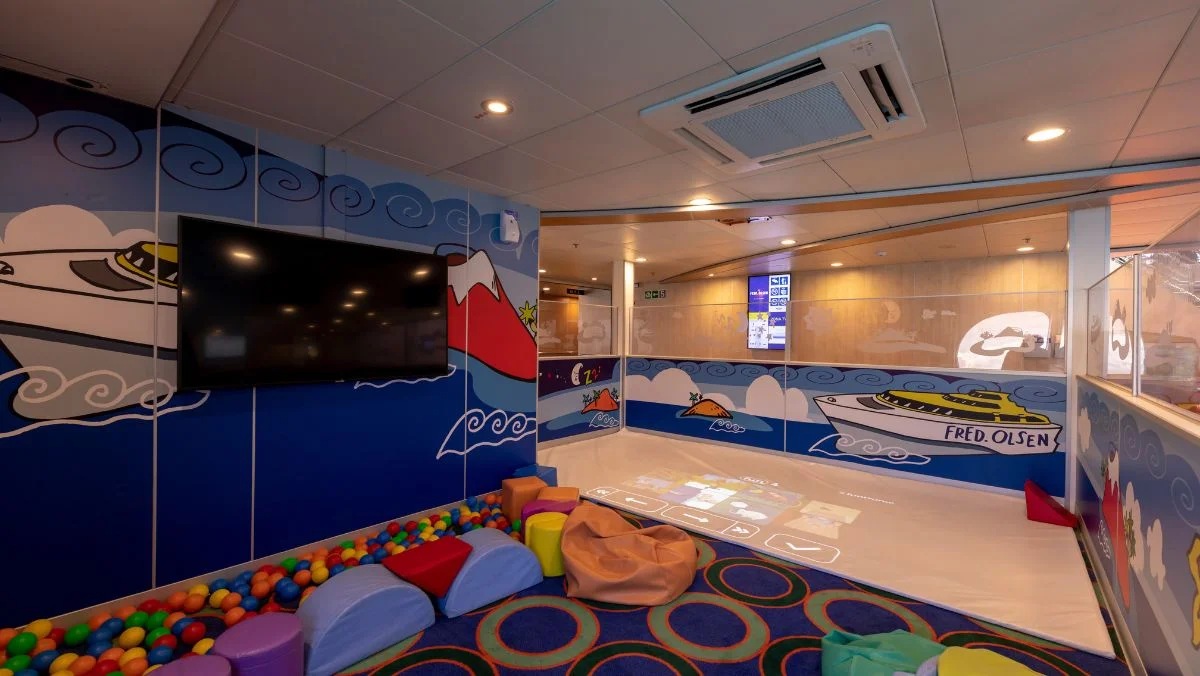 Children's play area with interactive flooring on the Betancuria Express ferry