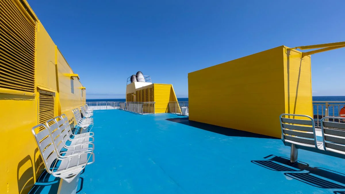 Outdoor terrace of the Betancuria Express ferry
