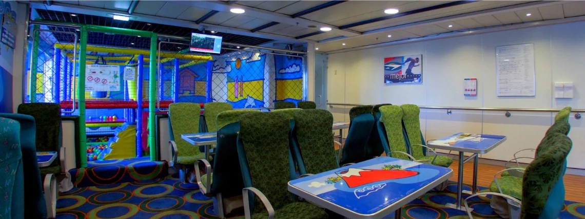 Children's play area of the fast ferry Bencomo Express