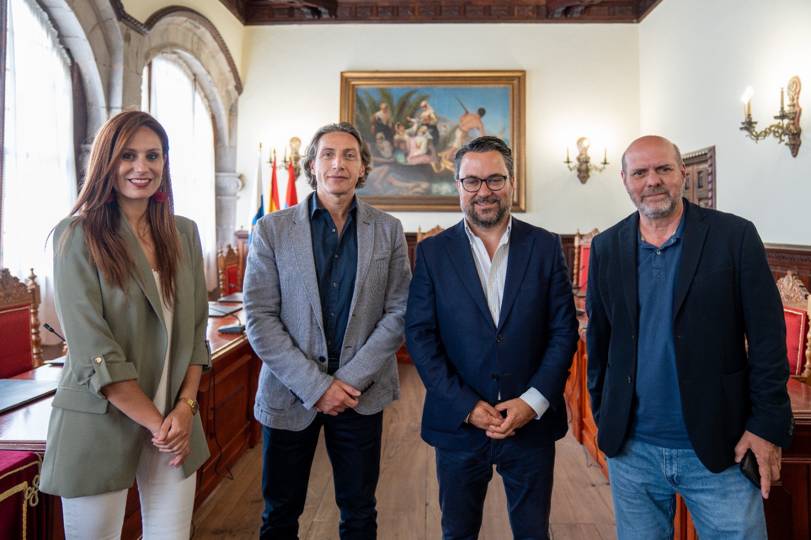 De izquierda a derecha, Candy Carreira, Lorenzo Spinelli, Asier Antona y Juan Gerra